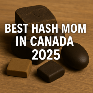 Premium hash blocks with overlay text reading best hash MOM in Canada 2025