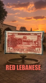 Red Lebanese Stamp - Image 3